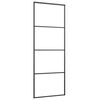 vidaXL Porta Scorrevole con Ferramenta 76x205cm Vetro ESG Alluminio