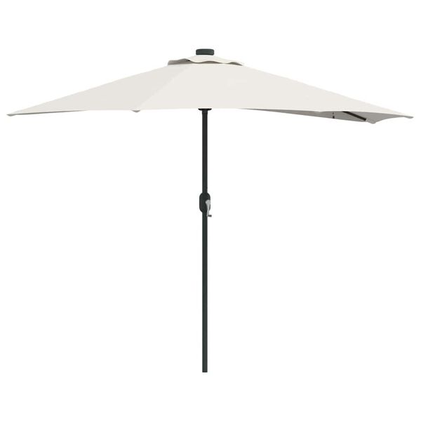 vidaXL Parasol da giardino metà Sabbia 294 x 150 x 224 cm Tessuto