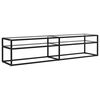 vidaXL Mobile Porta TV Trasparente 180x40x40,5 cm in Vetro Temperato