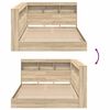 vidaXL Letto Libreria Rovere Sonoma 120 x 190 cm Legno multistrato