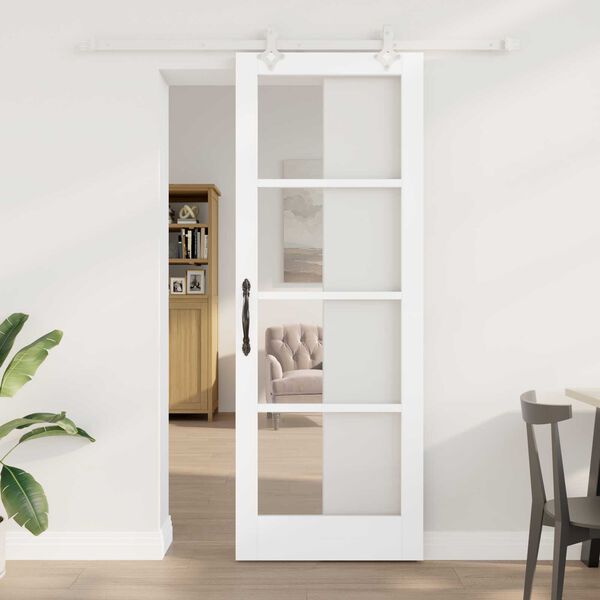 vidaXL Porta scorrevole Bianco 78 x 211 cm