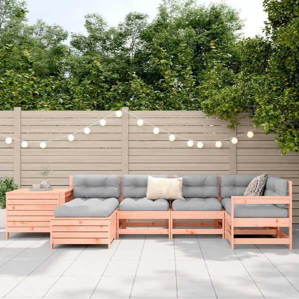 vidaXL Set Divani da Giardino 7 pz in Legno Massello Abete Douglas
