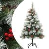 vidaXL Albero Natale Artificiale Incernierato con Pigne e Bacche 150cm