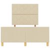 vidaXL Struttura del letto con testiera Crema 120 x 200 cm Tessuto