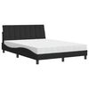 vidaXL Letto con Materasso Hanko Nero 140x200 cm in Velluto