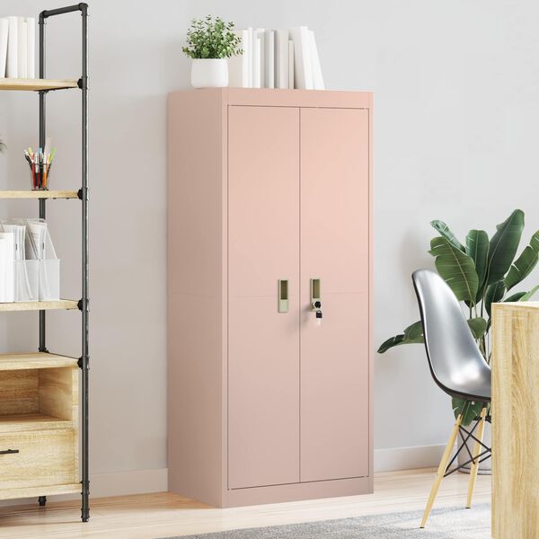 vidaXL Armadio Rosa 60 x 40 x 140 cm Acciaio