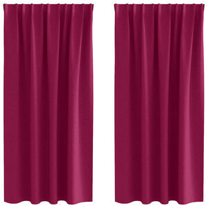 vidaXL Tende Blackout con Anelli 2 pcs Rosso Vino 175 x 140 cm