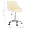 vidaXL Sedie da Pranzo Girevoli 2 pz Crema e Bianco in Similpelle