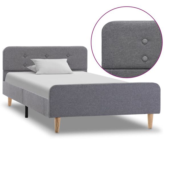 vidaXL Giroletto Grigio Chiaro in Tessuto 100x200 cm