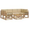 vidaXL Set di divani da esterno 7 pz Bianco e Beige