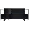 vidaXL Credenza in Metallo in Stile Industriale 120x35x70 cm Nera