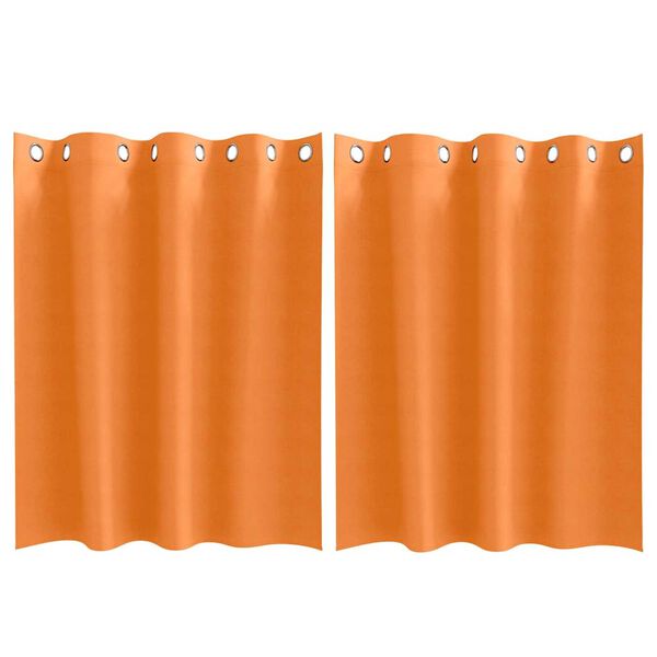vidaXL Tende Blackout con Anelli 2 pcs Arancione Vivo 140 x 140 cm