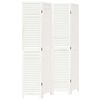 vidaXL Divisorio Ambienti 4Pannelli Bianco Legno Massello di Paulownia