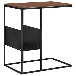 vidaXL Tavolino Nero 55x36x59,5 cm Legno Multistrato