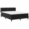 vidaXL Letto a molle con materasso Nero 140 x 190 cm Velluto