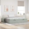vidaXL Struttura letto con materasso 2 pcs Grigio chiaro Velluto