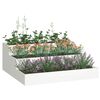 vidaXL Vaso da giardino Bianco 90 x 90 x 35 cm