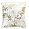 vidaXL Cuscini 2 pz Stampa con Lamina Bianchi e Oro 40x40 cm Cotone