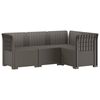 vidaXL Divano da Giardino 4 Posti Aspetto Rattan PP Grigio Chiaro