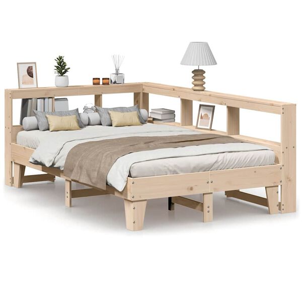 vidaXL Letto Libreria senza Materasso 120x200cm Legno Massello di Pino