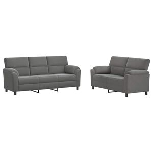 vidaXL Set di divani 2 pcs Grigio Scuro Velluto