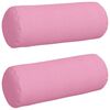 vidaXL Cuscini a rullo 2 pcs Rosa Ø 25 x 70 cm Tessuto