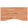 vidaXL Piano per Scrivania 80x(36-40)x2,5 cm Legno Massello di Faggio