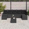 vidaXL Set di divani con cuscino 8 pcs Nero polyrattan