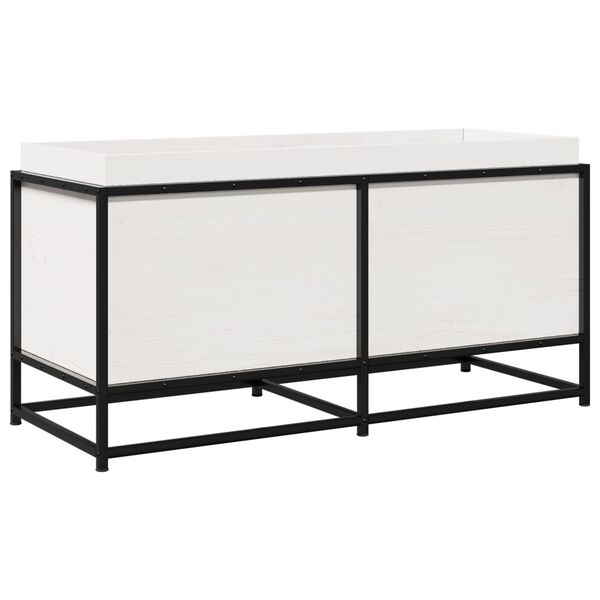 vidaXL Fioriera da Giardino Bianca 100x40x50 cm Legno Massello di Pino