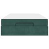vidaXL Struttura letto con materasso con materasso 2 pcs Verde Velluto