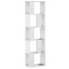 vidaXL Libreria 5 Ripiani Bianca 45x23,5x162,5cm Legno Multistrato