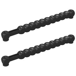 vidaXL Contatori da tavolo da calcio 2 pz Nero 30 x 2,2 x 2,9 cm HIPS