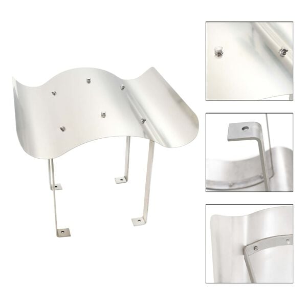 vidaXL Comignolo per Canna Fumaria in Acciaio Inossidabile 60 x 60 x 38 cm