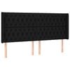 vidaXL Testiera ad Orecchio Nera 203x16x118/128 cm in Tessuto