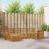 vidaXL Set divani 6 pcs Naturale Legno di Acacia Massello
