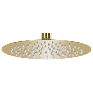 vidaXL Testa Doccia a Pioggia in Acciaio Inox 20 cm Rotonda Oro