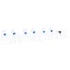 vidaXL Renne LED 7 pz Bianco 43 x 18 x 66 cm Tessuto