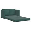 vidaXL Divano Letto da Terra 2 in 1 Verde Scuro 122x204x55 cm Velluto