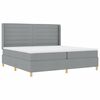 vidaXL Letto a molle con materasso Grigio chiaro 200 x 200 cm Tessuto