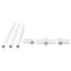 vidaXL Tubo PVC 2 pcs Bianco 12,2 x 1,8 x 500 mm Mterialpp e PE