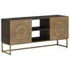 vidaXL Mobile TV con cassetto con lo scaffale Ottone 105 x 30 x 50 cm