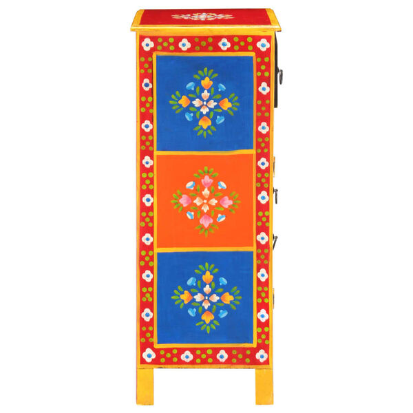 vidaXL Credenza Dipinta a Mano 60x30x75 cm in Legno Massello di Mango