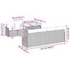 vidaXL Set Divano da Giardino 7 pcs Beige e grigio polyrattan