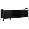 vidaXL Mobile TV 133 x 33 x 50 cm Rovere Nero Legno ingegnerizzato
