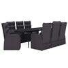 vidaXL Set da Pranzo da Giardino 9 pz con Cuscini Nero