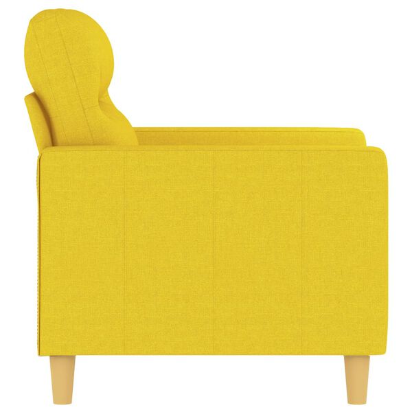 vidaXL Poltrona Giallo Chiaro 60 cm in Tessuto
