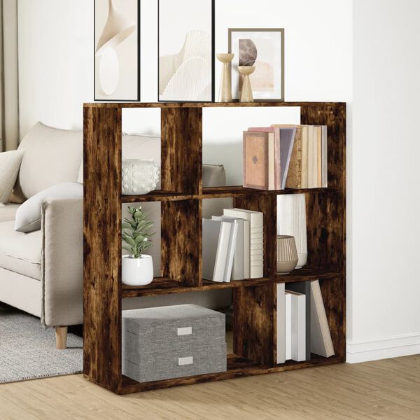 vidaXL Libreria Divisorio Rovere Fumo 102x29x103,5 cm in Truciolato