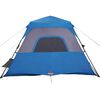 vidaXL Tenda Campeggio 6 Persone Blu Rilascio Rapido Impermeabile
