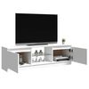 vidaXL Mobile Porta TV con Luci LED Bianco Lucido 120x30x36 cm
