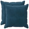 vidaXL Cuscino con cuscino HOUTEN 2 pz Blu Velluto